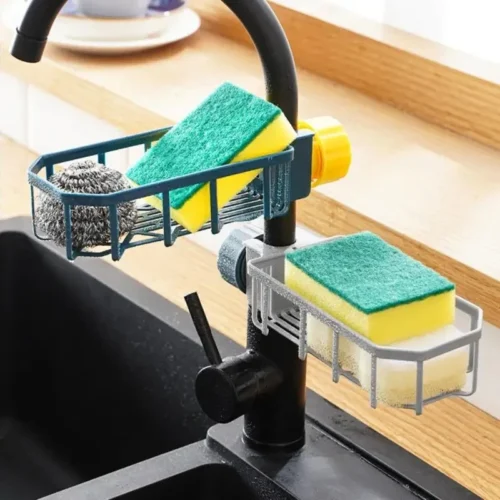 Adjustable Kitchen Sink Drain Rack Sponge / Soap Storage