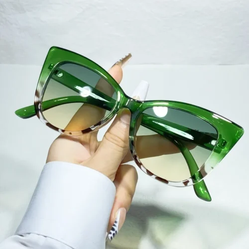 Fashion Cat Eye Y2K Sunglasses Women Vintage Big Frame
