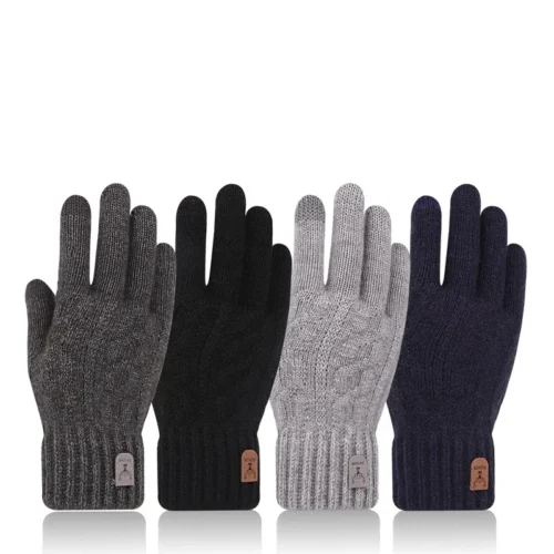 New men’s warm gloves winter touch screen