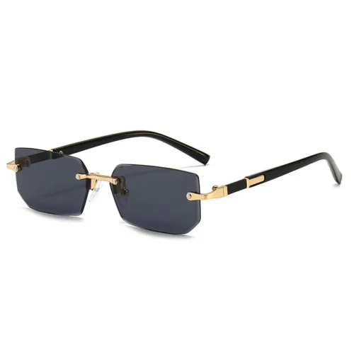Rimless Sunglasses Rectangle Fashion Popular Women Men Shades Small Square Sun Glasses
