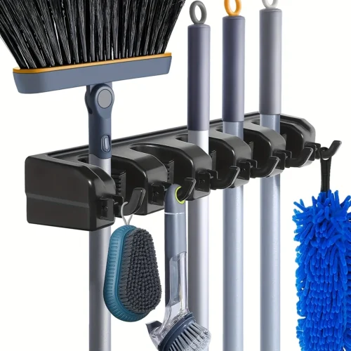 Wall Mounted Multi-Functional Broom / Mop Holder