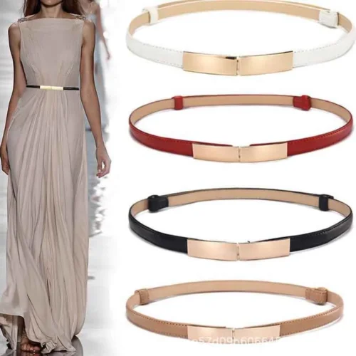 Belt dress simple versatile Fashion Women Leather Belt