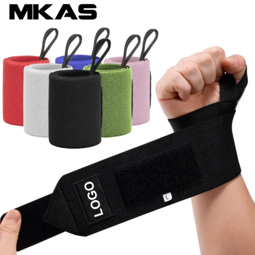 MKAS Weight Lifting Wrist Wraps For Powerlifting Gym Crossfit Brace Your Wrists to Push Heavier Wrist Support with Thumb Loop
