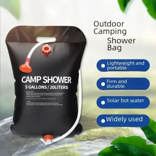 Portable Outdoor Camping Bath Bag Self-driving Foldable Sun Energy Hot Water Bag Fresh Water Storage Bath Shower
