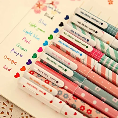 10 Pcs Color Gel Pen Multi Colour