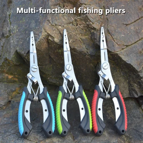 Fish Pliers Ergonomics Anti-slip High-strength Multifunctional Cut Fishing Line Fishing Tied Hooks Pliers Angling Equipment