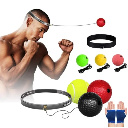 WorthWhile Kick Boxing Reflex Ball with Head Band Fighting Speed Training Punch Ball Muay MMA Exercise Kid Adults Home Equipment