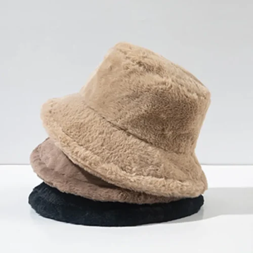 Soft Winter Plush Warm Bucket Hat