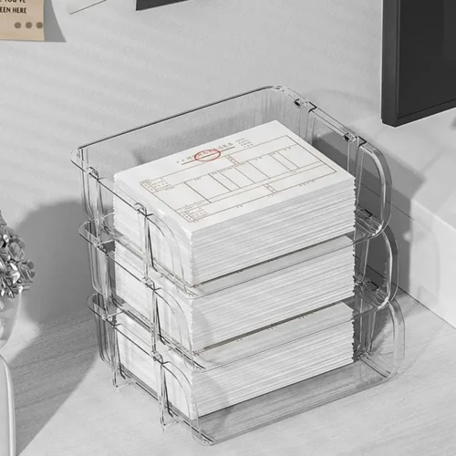 Transparent A4 File Storage Box