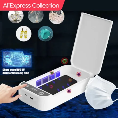 AliExpress Collection Disinfection Box UV 10w Multifunctional Mobile Phone Wireless Charger Disinfection Box Fully Sealed