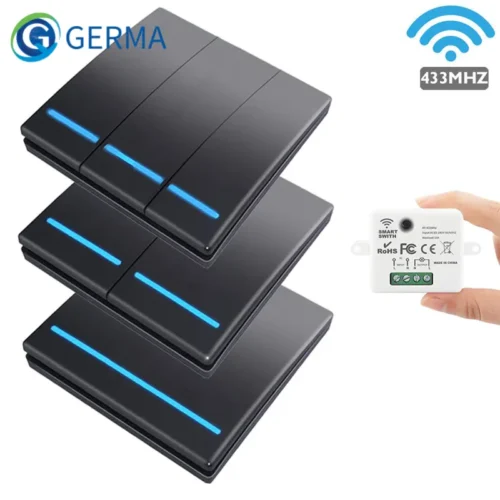 GERMA  Mini Module Smart Wireless Push Switch Light