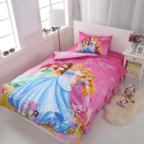 Disney Rapunzel Cinderella Princess Kids Girls Bedding Set Duvet Cover Bed Sheet Pillow Cases Twin Single Size Drop Shipping