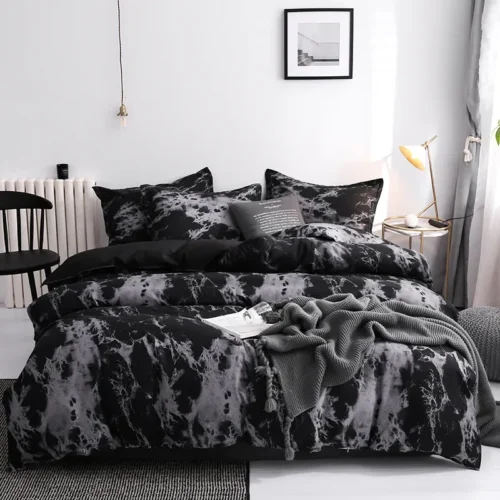 3pcs Duvet Cover Set with Pillow Case Double Comforter Bedding Set Quilt Cover Queen/King Couple or Single Bed