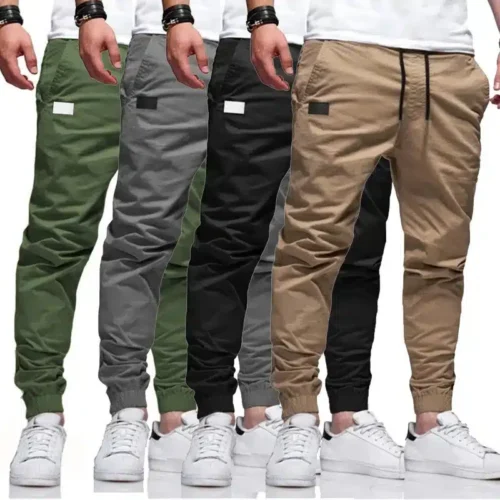 New Men’s  Casual Sports Pants Sweatpants Male Jogger Cargo Harem Pencil Pants Trousers Multi-pocket Sweatwear