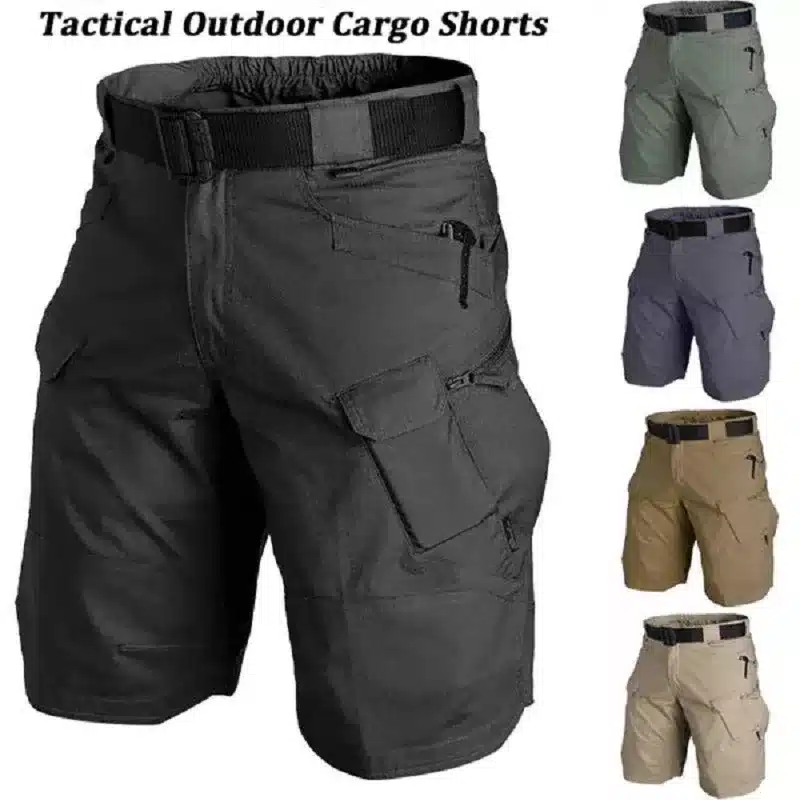 Outdoor Cargo Military Men Tactical Shorts for Summer Waterproof Urban Shorts Trekking Camp Pants Multi Pocket Plus Size Hiking