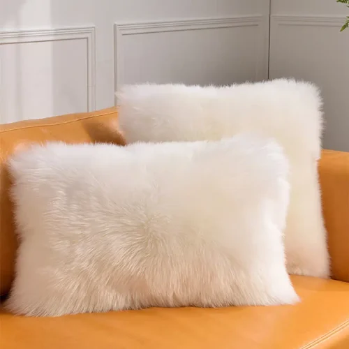 Fur Pillowcase Cushion Cover Decorative Long Hair Pillow Plush Case New Luxury Series Style Faux Throw Cushion Decor