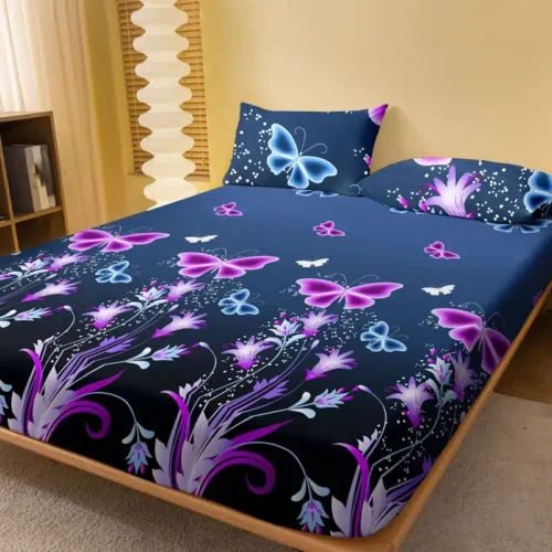 Four Seasons Men and Women Simple Fashion Plant Printing Sanded Bedspread Home Bedroom Hotel