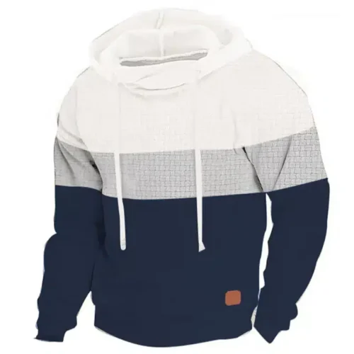 Men’s Hoodie Pullover Sweatshirt Hooded Color Block Drawstring Sports & Outdoor Casual Streetwear Sportswear Basic Fall Winter