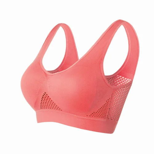 Breathable Sports Bra Top Fitness Women Brassiere Removable Padded Sports Bra Running Gym Seamless Push-Up Bras