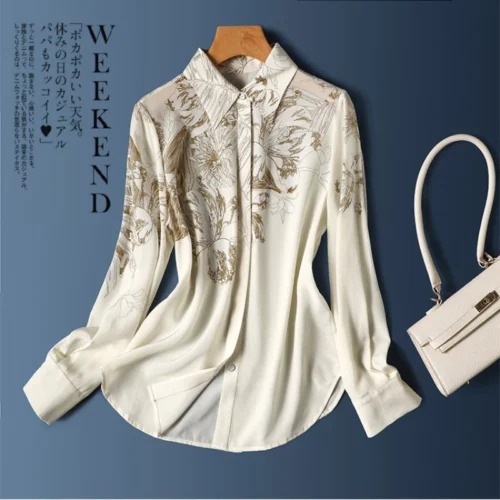 Elegant and Versatile Women’s Button-Down Shirt Fashionable Ladies’ blouses for Smart Casual Look Perfect for Work and Weekend